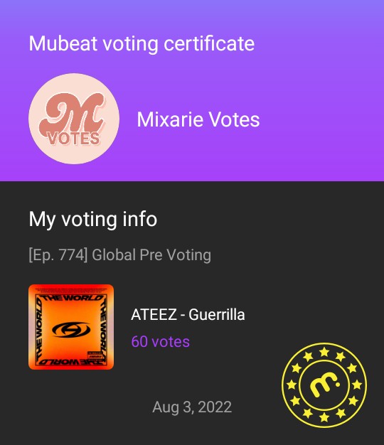 🎉 Congratulations, ATINY!
Done for #ATEEZ 
#MixarieKVotesProofs