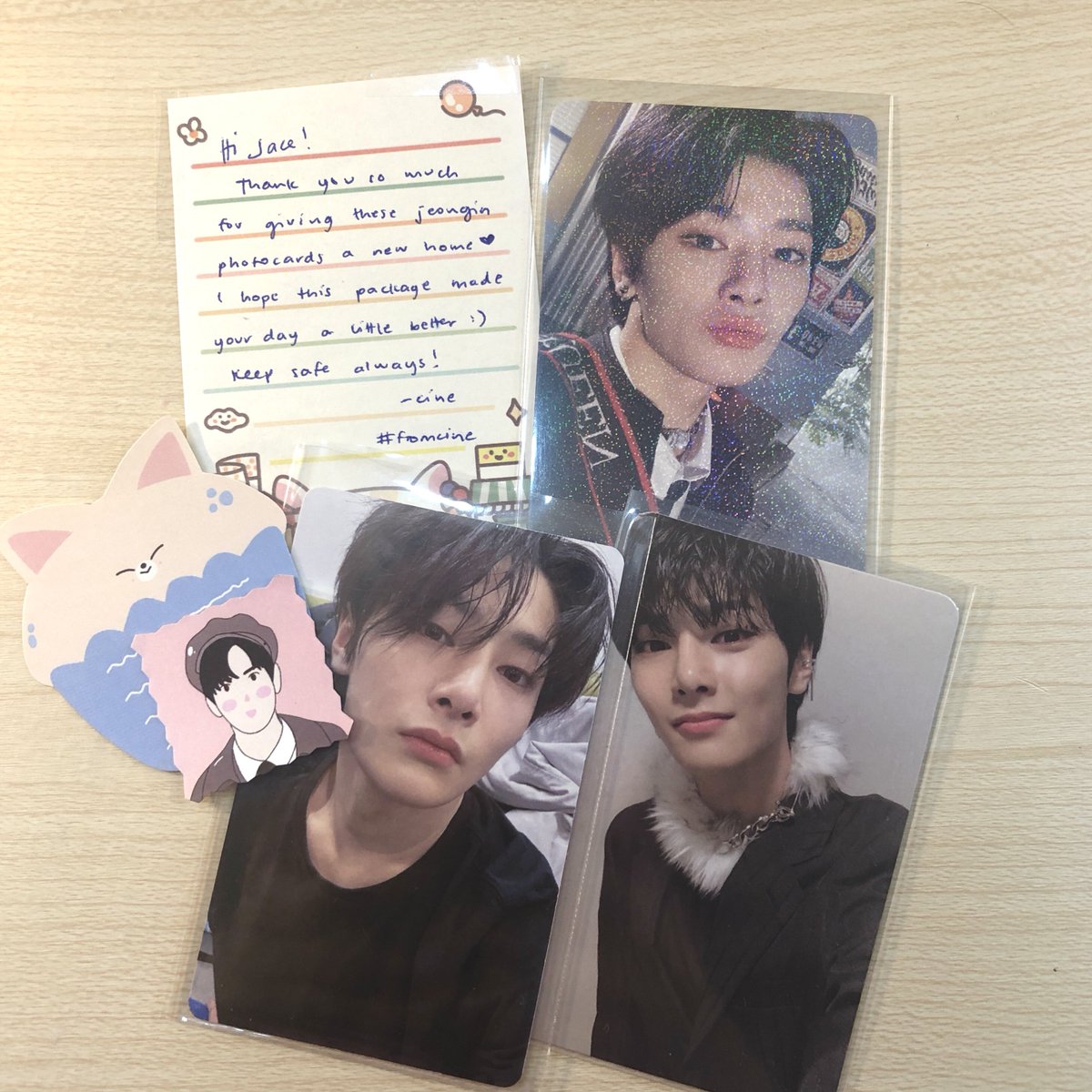 wtfjace_'s tweet photo. Hello @atthaph1! I.N is home! Tysm for the smooth transaction, cute freebies, and for packing the items well~ 🥰 #fromcine https://t.co/m33f8MvDwx