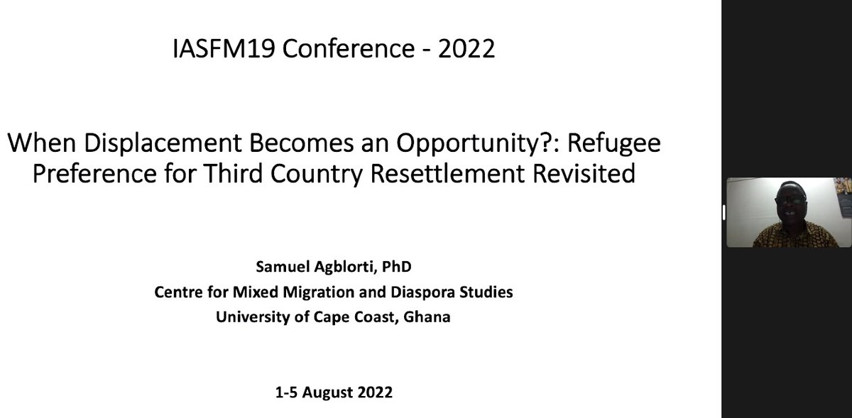Tamara Wood (@tamarajanewood) on Twitter photo “I cannot risk my life again. I will stay in the camp until I get resettlement.” Dr Samuel Agblorti from <a href="/UCCGH_Official/">University of Cape Coast (UCC)</a> sharing findings from his research with #refugees in Ghana at the CMARN panel #iasfm19 “I cannot risk my life again. I will stay in the camp until I get resettlement.” Dr Samuel Agblorti from <a href="/UCCGH_Official/">University of Cape Coast (UCC)</a> sharing findings from his research with #refugees in Ghana at the CMARN panel #iasfm19