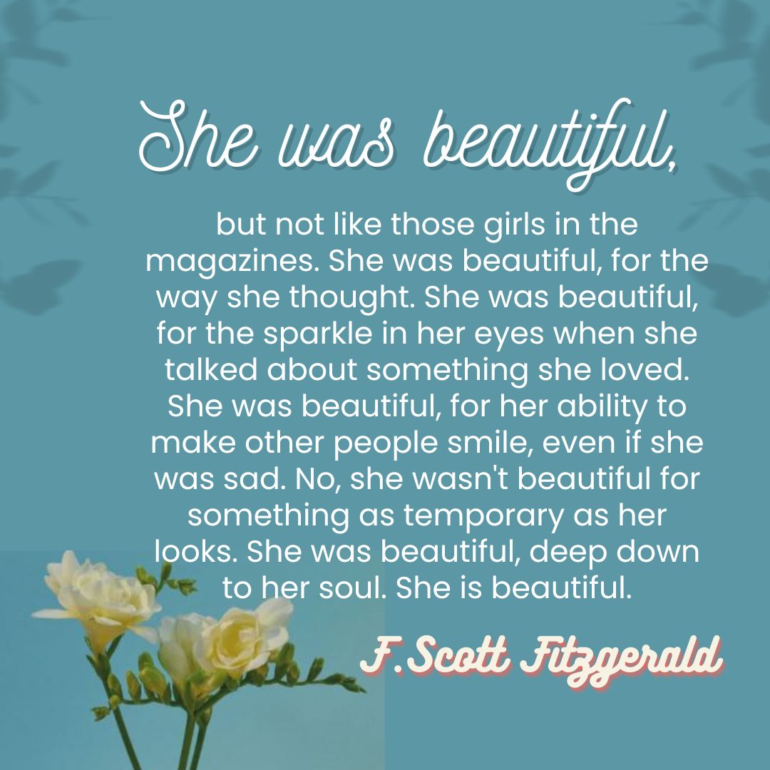 HadleyCWriter's tweet photo. I love #JenniferGarner's recent quote about how we should be looking at ourselves far less! Summed up with this #beautiful #saying from writer #FScottFitzgerald.

My blog is at: https://t.co/IFZMJXRfMJ 

#quotes #looks #celebrity #writing #amwriting #writingcommunity https://t.co/zhfmx7xdLQ