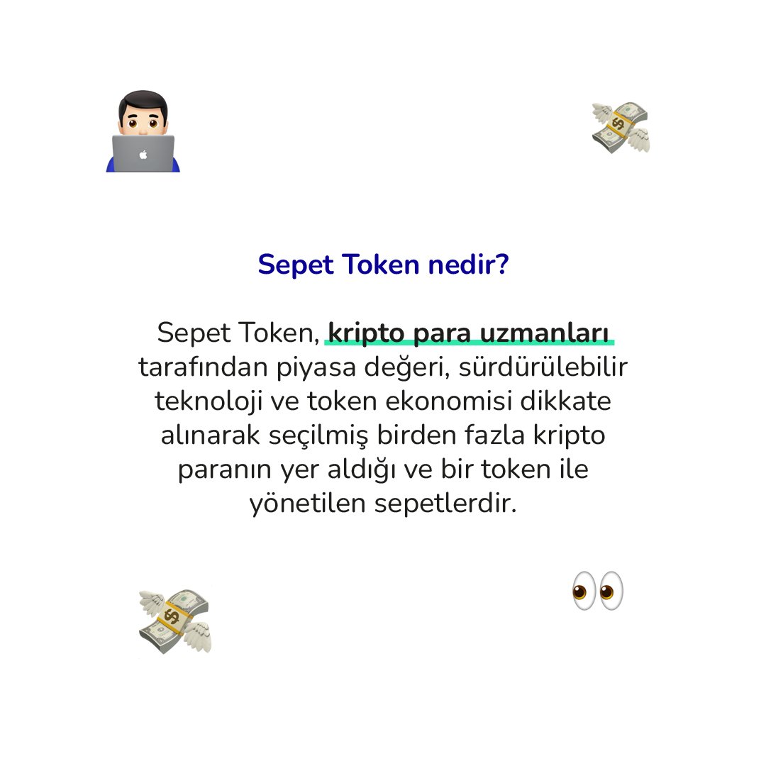 bitlocom's tweet photo. 🧐 3 soruda #SepetToken'ı özetledik: 

👉 Sepet Token nedir?
👉 Hangi kripto paraları kapsar?
👉 Nasıl takip ediliyor? https://t.co/BtdNx9ePOn
