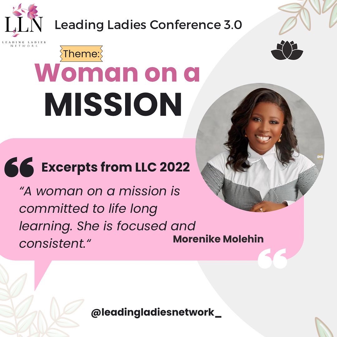 leadingladies_n's tweet photo. Thank you ma, @MorenikeMolehin for blessing us. We were truly blessed and our lives are changed forever.
We love and honor you ma.
#leadingladiesnetwork #LLC22 #leadingladiesnetwork2022 https://t.co/qib31VFSKL