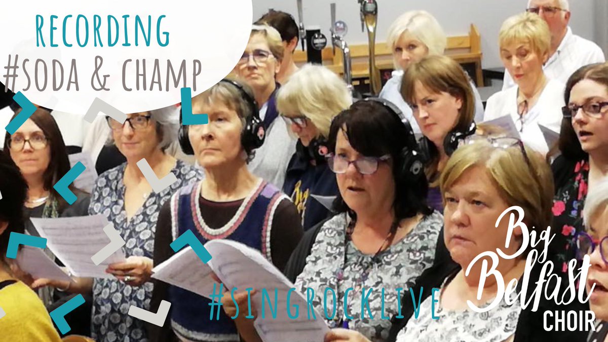 A throw back to a great evening recording for Belfast City Council's "Soda &amp; Champ" - Loads of fun &amp; some serious concentration #singrocklive #BigBelfastChoir #MoreThanJustAChoir  @BelfastHour Find out more on: bigbelfastchoir.com