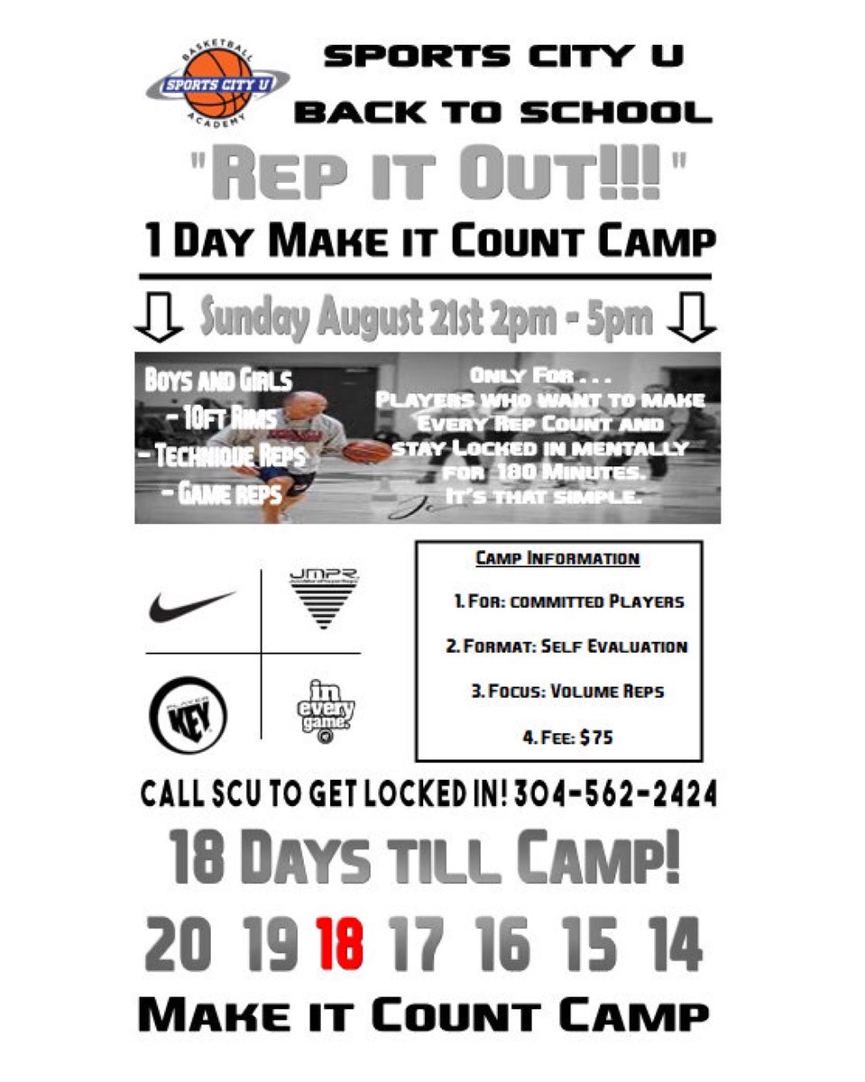 KeyPlayerNation's tweet photo. 🔑 K E Y P L A Y E R ®️
🆕 R E L E A S E
🎟 A D M I T  A L L ™️
🏀 R E P  I T  O U T 
🔄 I N E V E R Y G A M E ®️
🏕 #BASKETBALLCAMP 
⏱ Countdown 1️⃣8️⃣ Days
📍 @SportsCityU https://t.co/Af2M42GPKl
