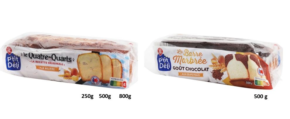 #RappelProduit
LE QUATRE-QUARTS 250G, 500G et 800G &amp; LA BARRE MARBREE 500G - P’TIT DELI

Risques : Inertes (verre, métal, plastique, papier, textile…)

Motif :  Risque de présence de corps étrangers métalliques dans les produits.
zpr.io/R2GTEQip7Pur