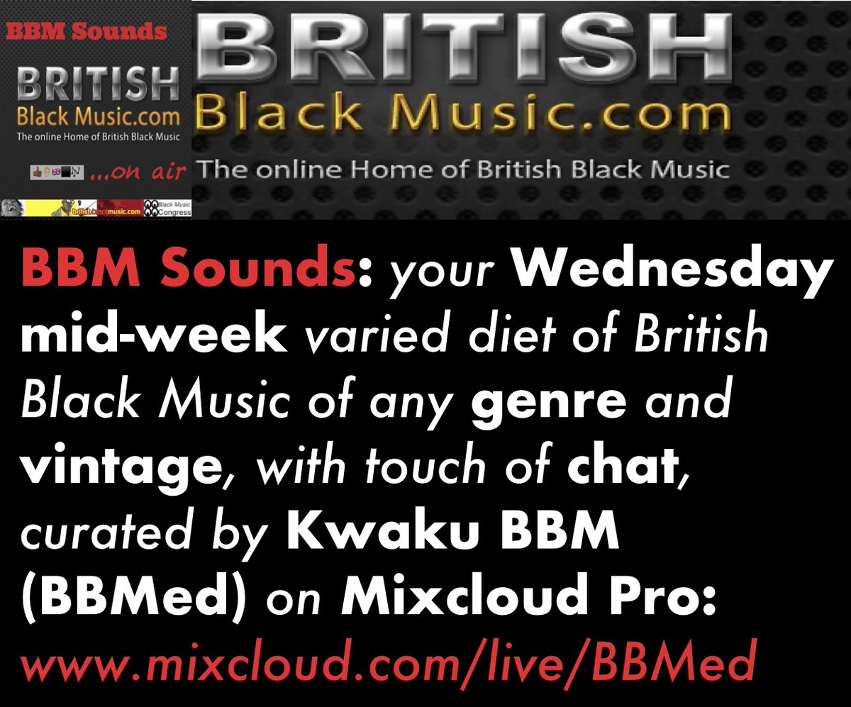 BBMBMC's tweet image. BBM Sounds ...on air on #MixcloudPro with the Mid-Week Special on Wednesdays, 6-9pm (from TONIGHT)

If you&apos;d like a slot on the Mid-Week Special or any other date/time on BBM Sounds, do get in touch: If you want to be kept in the loop, do follow us on bitly.com/BBMSounds