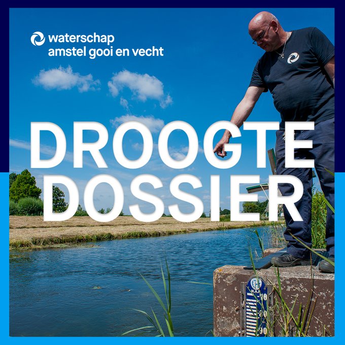 Het is erg droog in Nederland. De gevolgen van de droogte zijn voor iedereen zichtbaar en kunnen zorgen voor verschillende problemen.
Volg al het nieuws over #droogte in ons @waterschapagv hier👉 https://t.co/mkxLwakf37
#DossierDroogte #watertekort