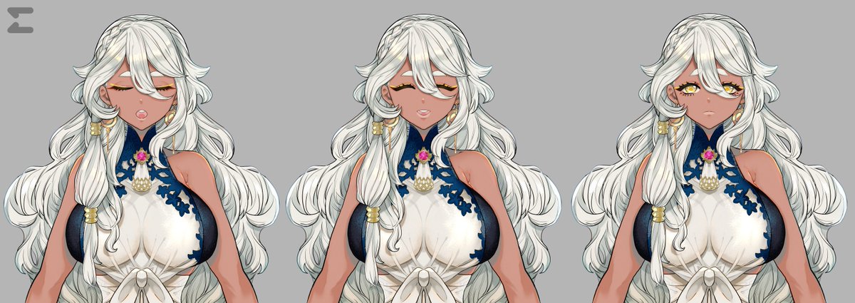 [キャラデザ]

アーヤ・ベイシャ様( @aayabeisha )
のキャラデザとお仕立てをさせて頂きました。
アイメイクがかなり強めで、でも下品にならないように、お靴はシーシャをイメージしています。

3枚目と4枚目は仮ラフや他案など。
これからのご活躍を応援しております、沢山お話して欲しいです。 
