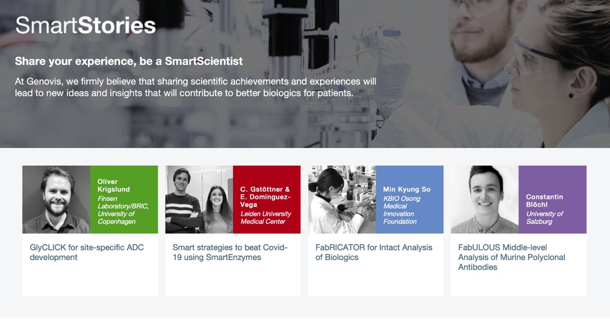 Are you using SmartEnzymes™ in your projects? Share your experience by highlighting your work as a SmartStory on our webpage, and a specially developed SmartScientist kit will be yours!  

Apply here: genovis.com/applications/s…

#genovis #smartenzyme #smartstories