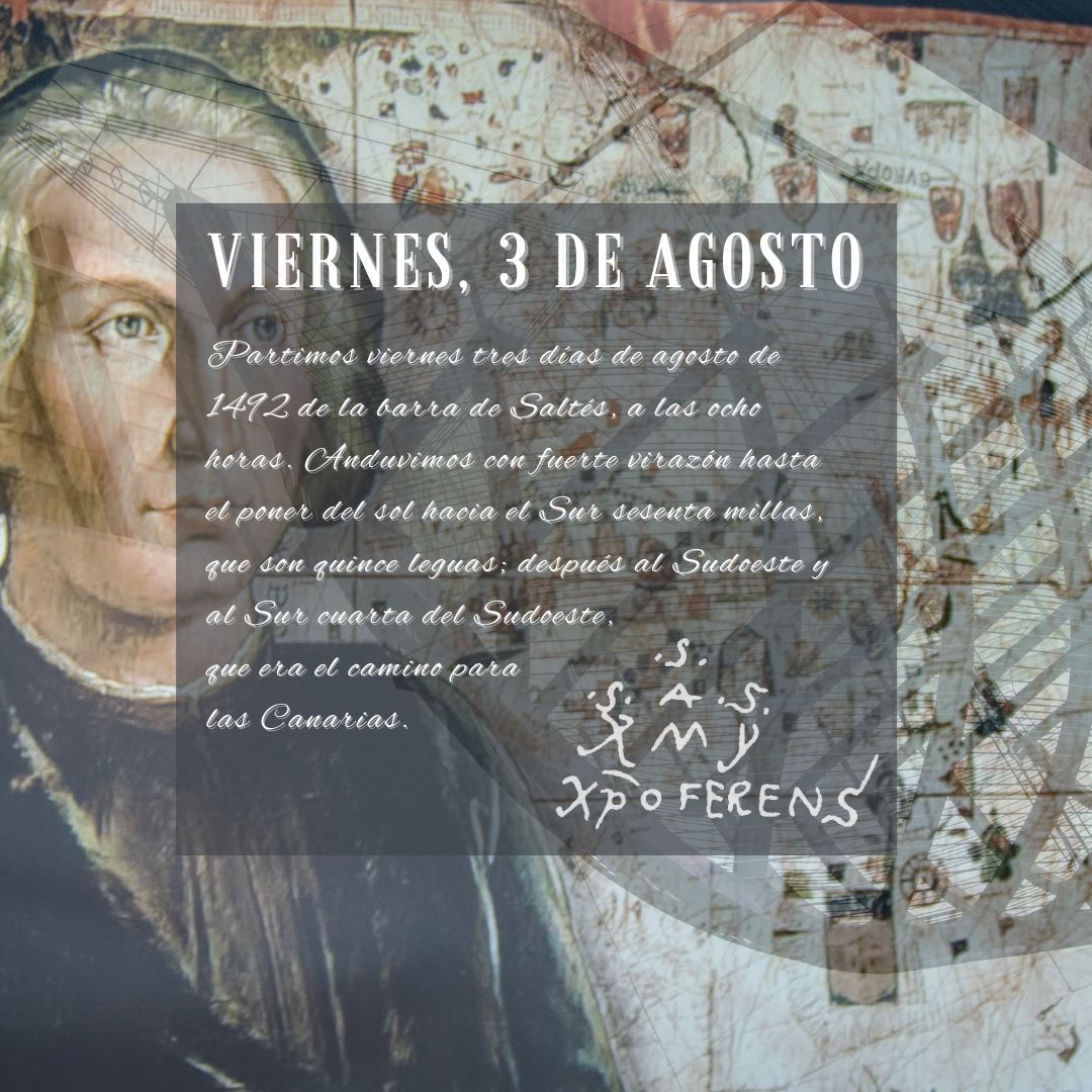 #TalDíaComoHoy de 1492 partía del puerto de #Palos la primera expedición de #CristóbalColón rumbo a las #Indias.
A bordo de tres pequeñas embarcaciones, cuyos nombres quedaron escritos para la posteridad, apenas 90 personas iniciaron un viaje para llegar a #Oriente por #Occidente