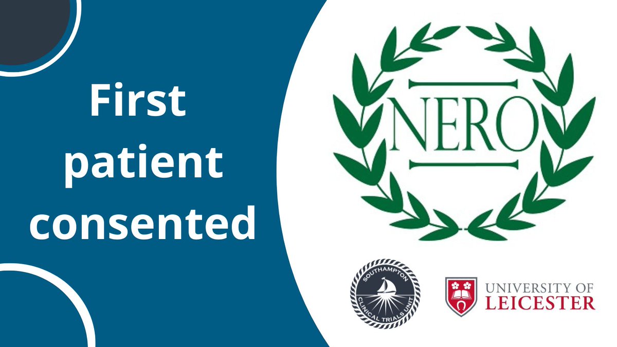 SouthamptonCTU's tweet photo. The first patient has been consented into the NERO #ClinicalTrial, officially commencing recruitment to this exciting randomised study.
NERO looks at whether a targeted #cancer drug could improve survival for people with #mesothelioma.
Find out more https://t.co/uX0L4jSMKp https://t.co/qsl27EafNr
