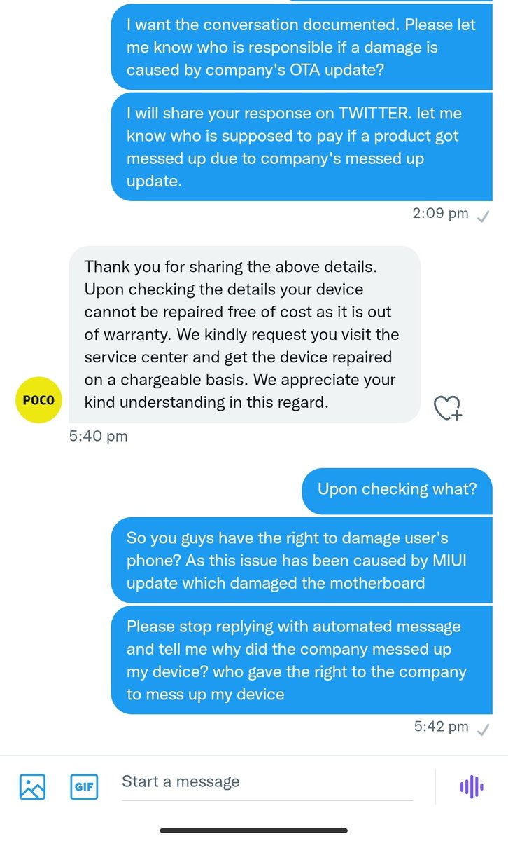sudeb_sam's tweet photo. @POCOSupport @IndiaPOCO @POCOGlobal   Who gave the conpany rights to damage end user's phone? Messed up the motherboard with shitty OTA update which they acknowledged on #PocoX3Pro but won't accept it for #pocox3. Reply here why you wont take responsibility for damage done. https://t.co/wNedRGbtyp