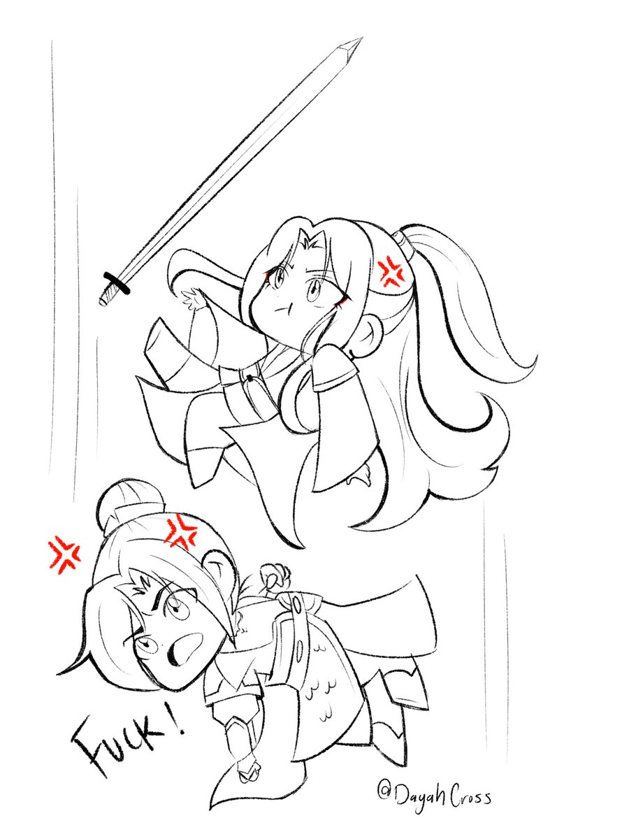 DayahCross's tweet photo. A little accident with an unexpected result, the mission went out of control...
😳🏹🗡
#fengqing #fengxin #muqing https://t.co/Xi3yDAh926