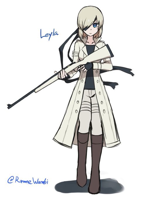 ③レイラ・パーヴェル・スミルノフ
白い衣服にアイアンサイトに雪中仕様の狙撃銃を持つ殺し屋。
光を操る能力を持ち、実質的に千里眼、自身の姿やマズルフラッシュの不可視化を可能とする。
表向きは演奏家として、コンテナ船に同乗するなどして世界中を移動している。 