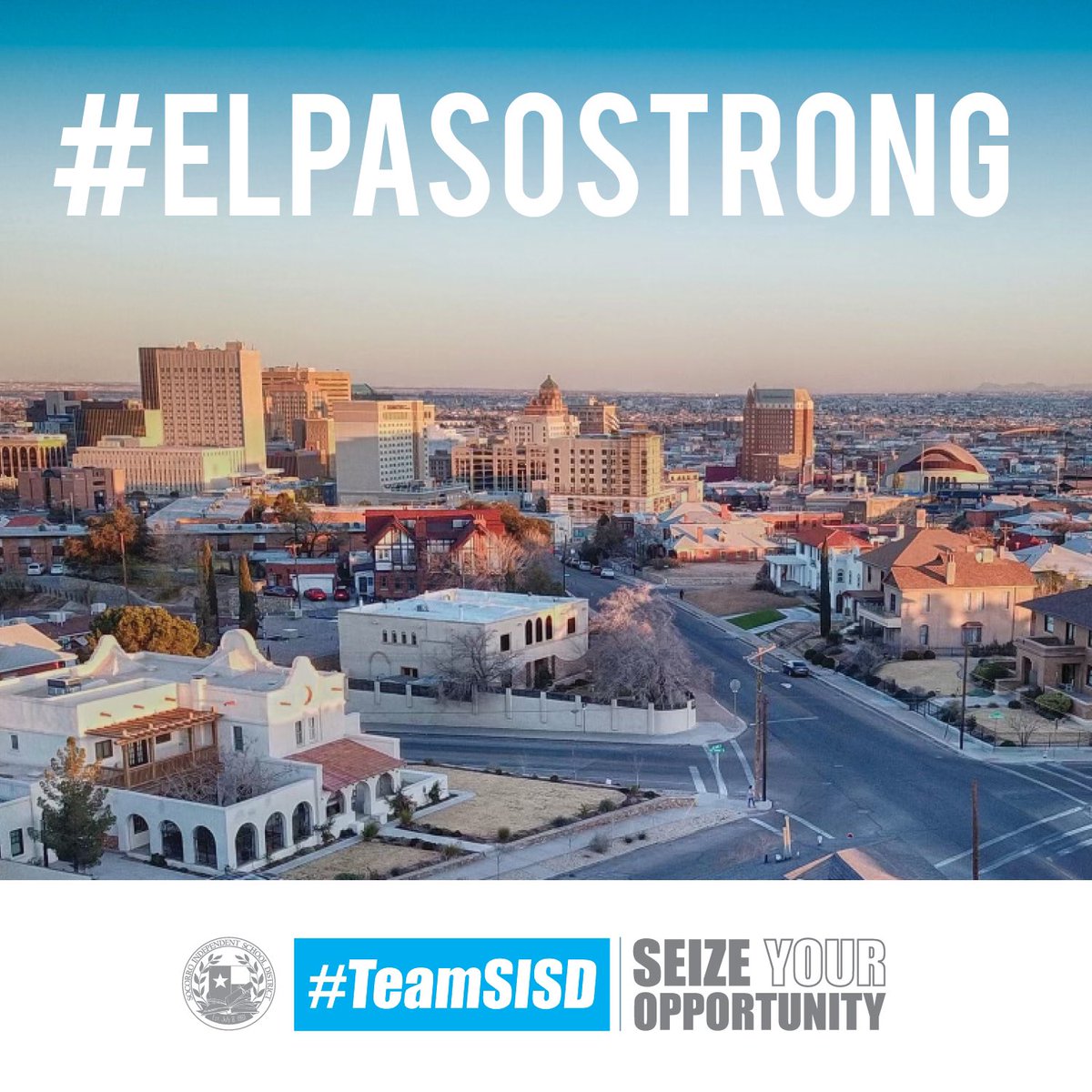 SocorroISD's tweet photo. Time eases pain, but we will never forget the immense impact of the tragic event on our El Paso community Aug. 3, 2019. The victims and survivors are always in our hearts. #TeamSISD #ElPasoStrong https://t.co/YOTgMe1bIB