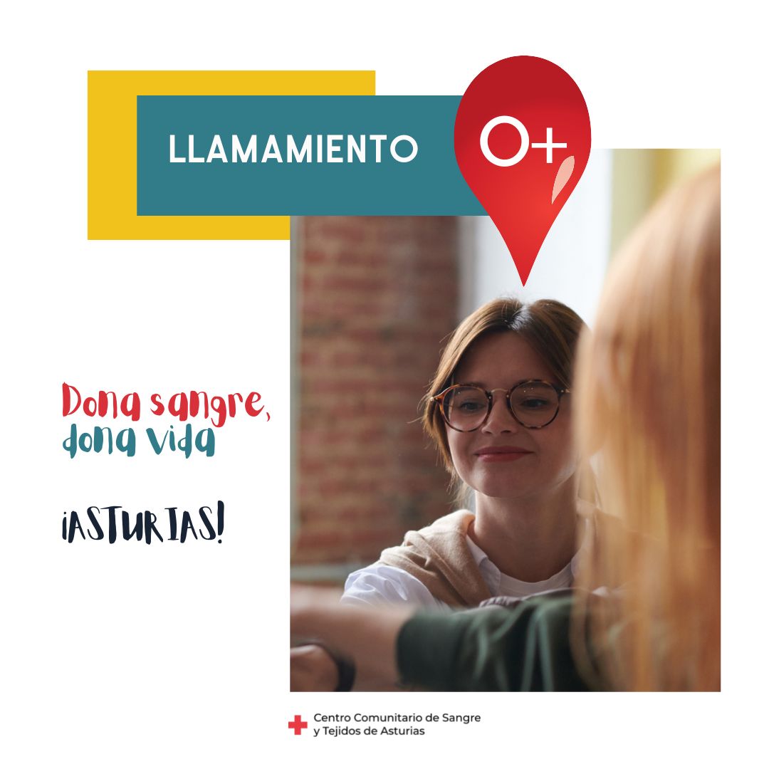 donaasturias's tweet photo. ¡Llamamiento a los #donantes del grupo O+! Varias urgencias han disminuido las reservas ¡Contamos contigo esta semana para recuperarlas! 💪👏 🩸 🅾️+ 

¡Te esperamos! ℹ https://t.co/ZpQR7LZ2ey ¡Dale #like, comparte y difunde! #Asturias @cclosfresnos @RGCC_Oficial" https://t.co/r80PYE2yX2