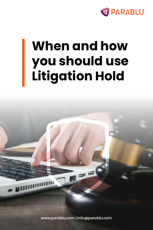 ParabluInc's tweet photo. The #LitigationHold feature in #Microsoft365 can backfire if not used correctly! Know the important considerations to keep in mind when implementing it - https://t.co/5TX3vp39ak https://t.co/rqopEOLxkq