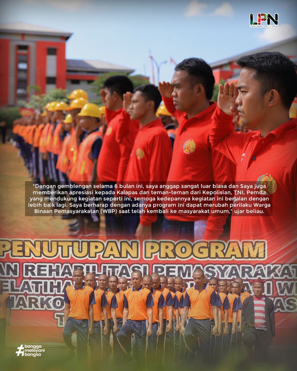 Lapassustik_Pmk's tweet photo. Penutupan Program Rehabilitasi Tahap I bagi Warga Binaan Pemasyarakatan Lapas Narkotika Kelas IIA Pamekasan
https://t.co/9mxpnoyyah
(Humas Lapas Narkotika Pamekasan)
#Rehabilitasi #Kemandirian
#KemenkumhamRI #Pemasyarakatan #Ditjenpas
#KamiPasti #PastiSmart
#Alayanihsatolosateh https://t.co/97ZGmjZJa1
