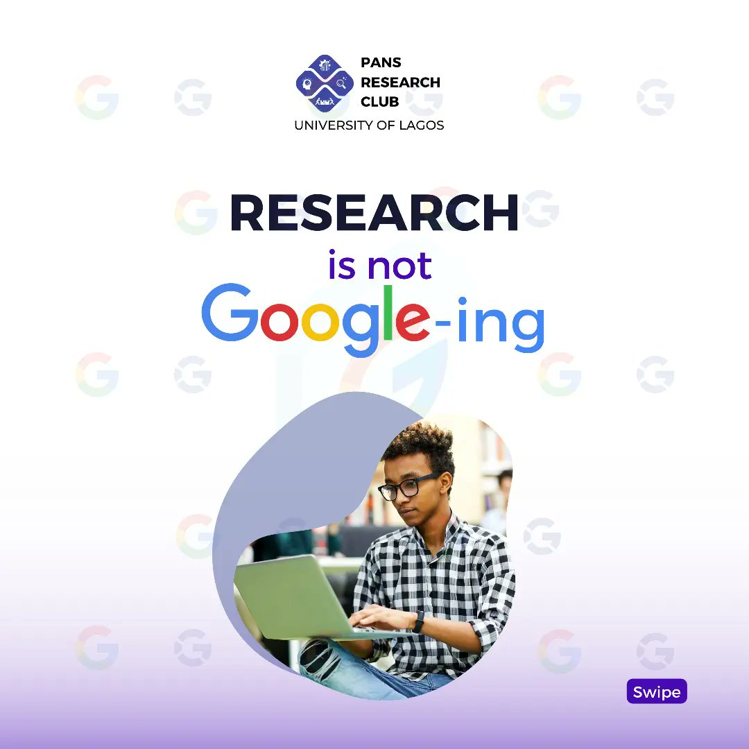 PANSResearch's tweet photo. RESEARCH IS NOT GOOGLING!

While Googling is simply the art of understanding how to search and discover what you're looking for online, research is an organized inquiry process that involves gathering data, validating it, analyzing it, and drawing a conclusion to find a solution https://t.co/cF8NguwYDU