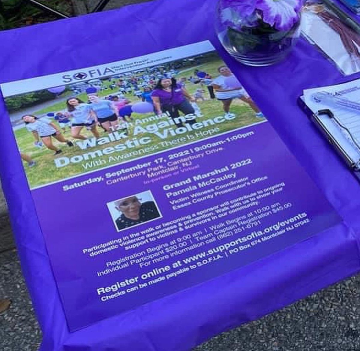 supportsofia's tweet image. We spent some time with @supportsofia promoting our events and advocacy at #Montclair’s NNO. It was a productive evening, and this is your reminder that we all know someone in an abusive relationship. Empathy and awareness go a long way! #SupportSOFIA
