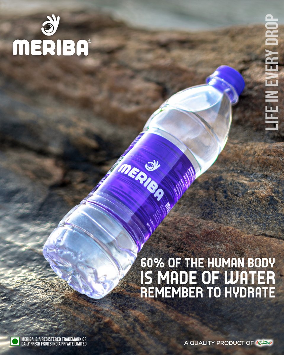 dailee_india's tweet photo. Did you know?
60% of the Humans body is made of water remember to hydrate
.
.
.
.
.
#meriba #meribawater #dailee #daileefresh #southindia #lifeineverydrop #drinkingwater #water #cleanwater #purewater #health #healthylifestyle #drinkwater #healthy #hydration #stayhydrated #hydrate https://t.co/r0aIbRECAl