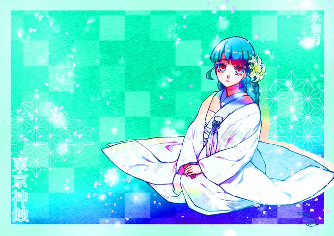 #絵を彩度100にすると超派手まぶしー!!!!#ぴなたぴこ画 