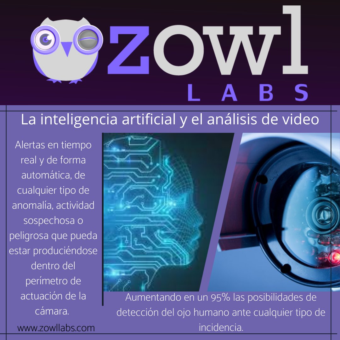 zowllabs's tweet photo. La inteligencia artificial y el análisis de video, permite tener alertas en tiempo real y de forma automática, de cualquier tipo de anomalía, actividad sospechosa o peligrosa.#zowllabs #IA #visionartificial  #computervision #colibrie #ovenbird #colibrieADAS #colibrieSaftyGuard https://t.co/Wv20FLfBLA