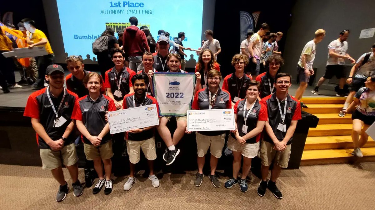 osu_uwrt's tweet photo. So we took home some cool awards 🎉#robosub #OhioState https://t.co/6jORt7bV3K