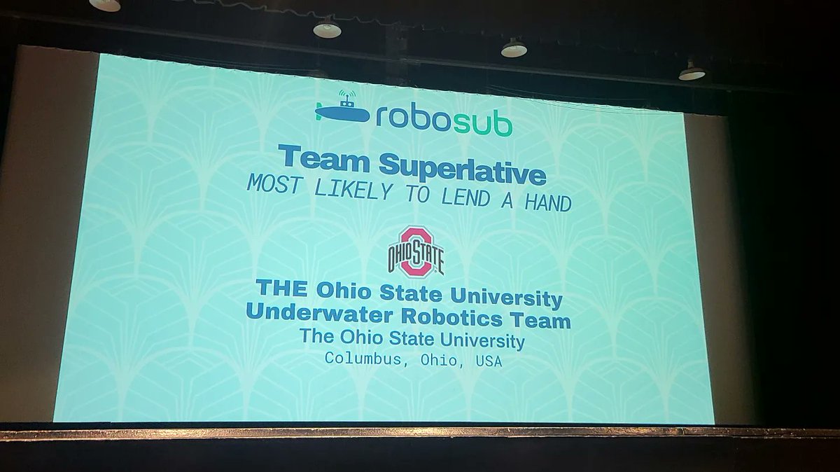 osu_uwrt's tweet photo. So we took home some cool awards 🎉#robosub #OhioState https://t.co/6jORt7bV3K