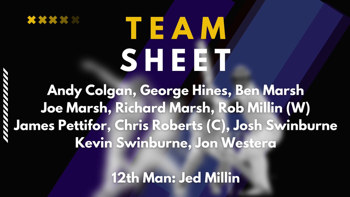 3 out of 4 Marshes available for selection this week. Here's how we will line up against <a href="/BardwellCC/">Bardwell Cricket</a> on Sunday. Go well lads....
