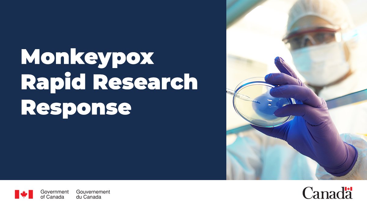 CIHR_IRSC's tweet photo. 🔔 Just launched! 

#Monkeypox Rapid Research Response #FundingOpportunity, in partnership with @IDRC_CRDI 

Expression of interest deadline: August 16, 2022

Details: https://t.co/HInmJJCQZd https://t.co/KXYXSdREma