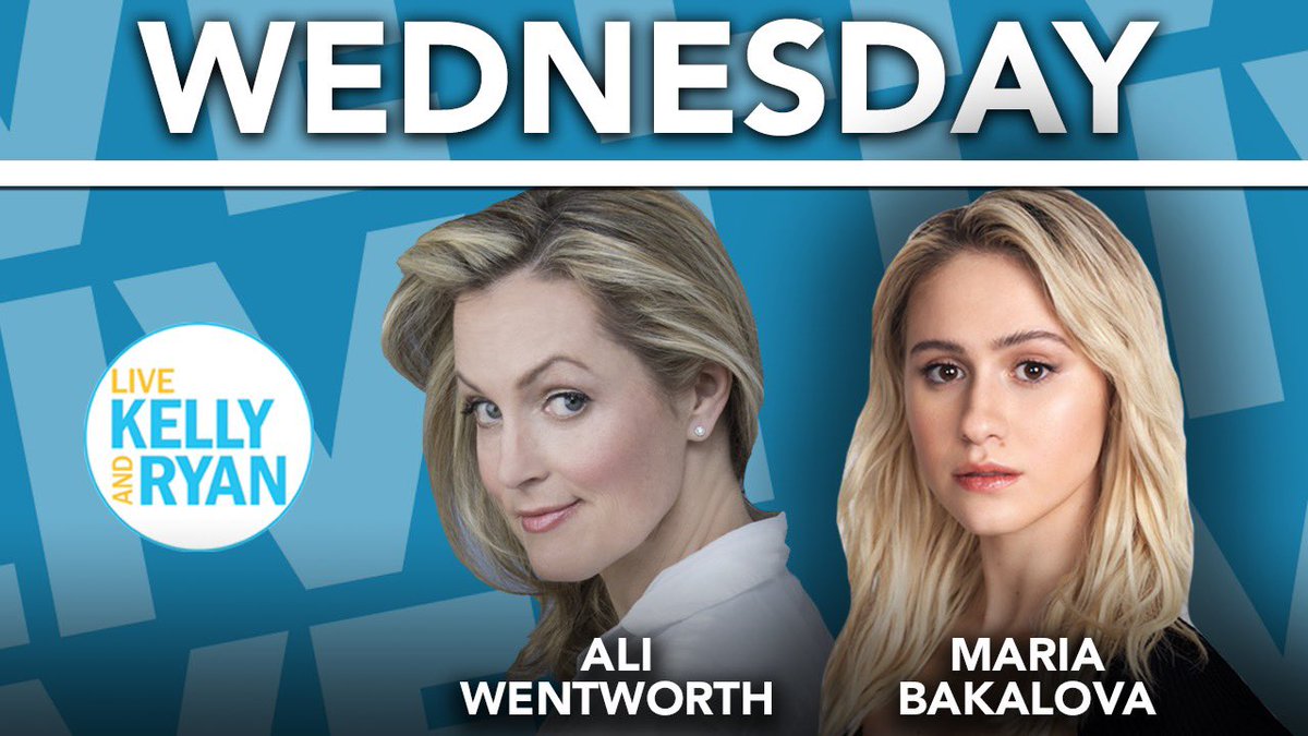 Coming up on today’s show: @AliEWentworth and <a href="/MariaBakalova96/">Maria Bakalova</a>! #KellyandRyan