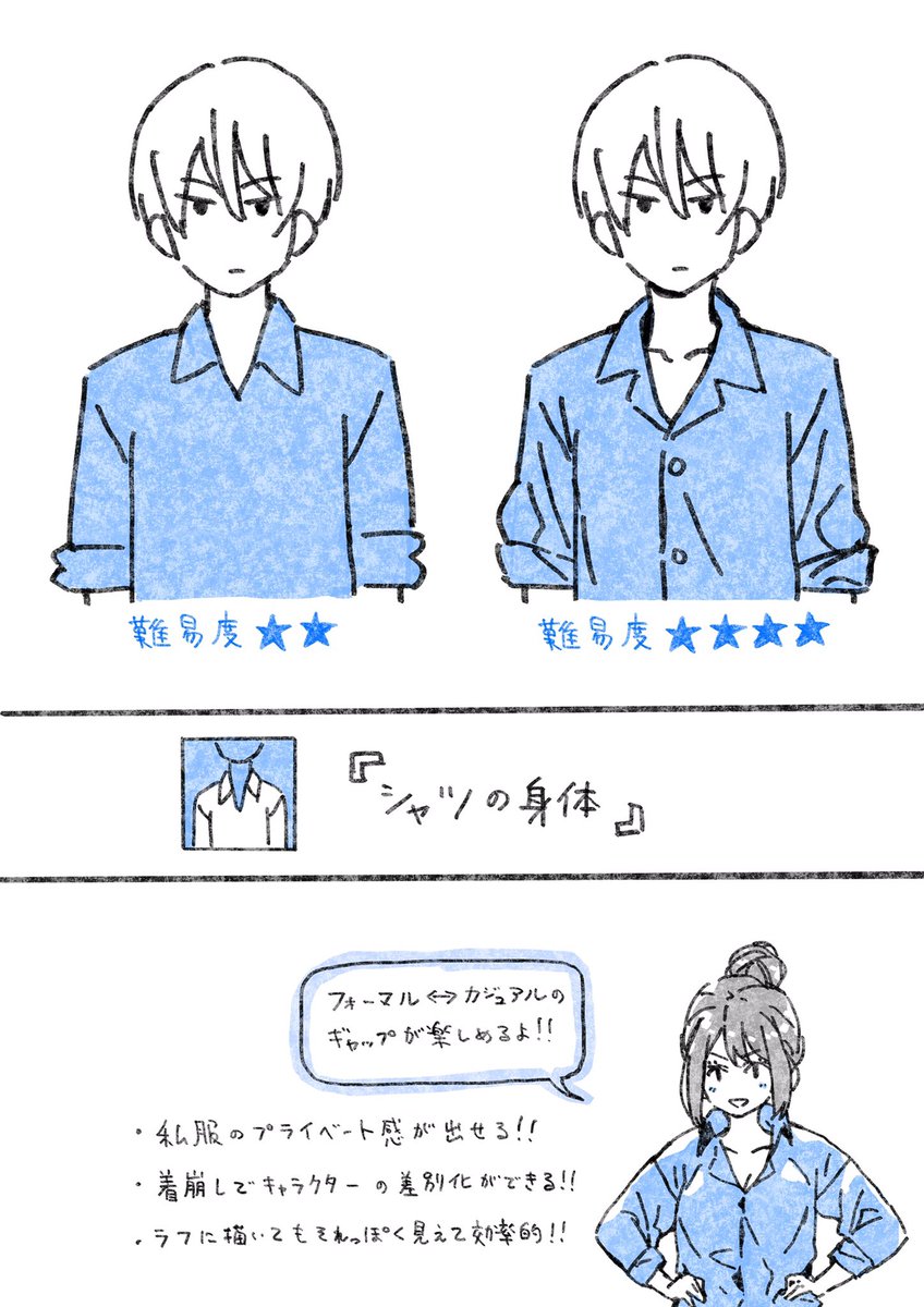 キャラの私服をアレンジしたくなったら読み返して下さい。 