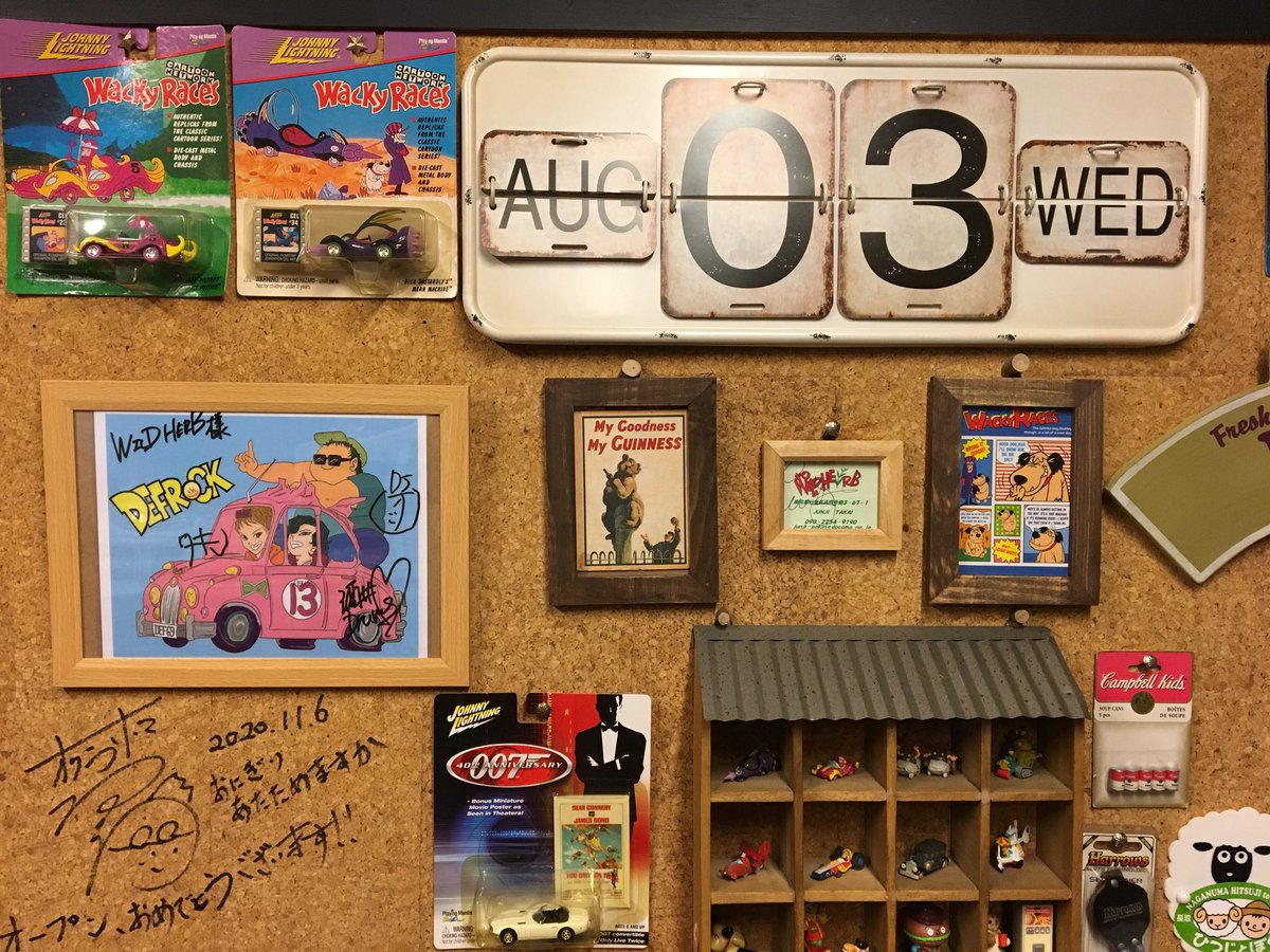WILDHERB2013's tweet photo. DEFROCKのノリちゃんからサイン入りイラストが届きました♫
早速お店に飾りました♫
店内にピッタリ!
ありがとうございます♫
#DEFROCK
#WILDHERB https://t.co/DQfza6lC72