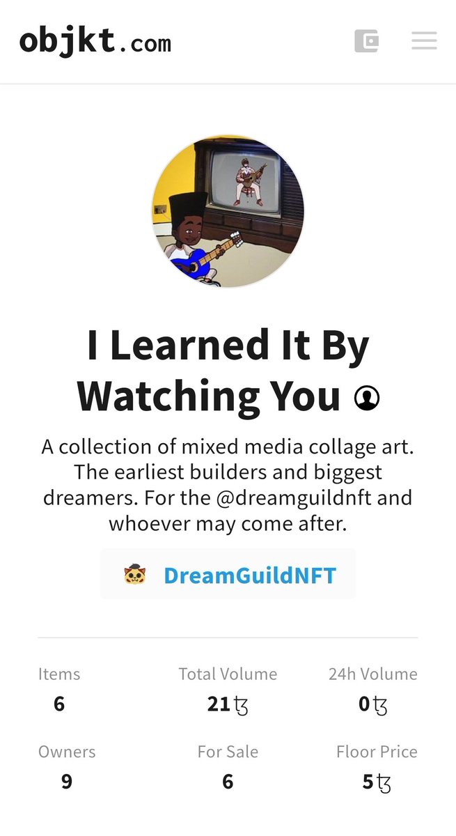 DreamGuildNFT's tweet photo. Lesson plans, Dreamer Handbook, are here! #dreamerhandbook #dataportraits https://t.co/Zbh3m59ctg

The new drop "I Learned it By Watching You" lives here. https://t.co/CrNvA77gzL #cleannft #tezos https://t.co/0K0dEQbwO6