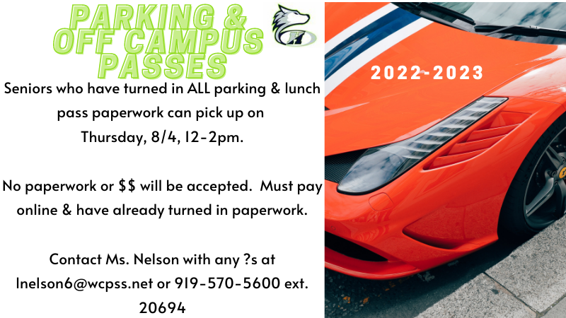 HHS_Huskies's tweet photo. #Classsof2023 - Parking & Off Campus Pass pick up is on Thursday, 8/4 from 12-2pm https://t.co/klWG5dySIO