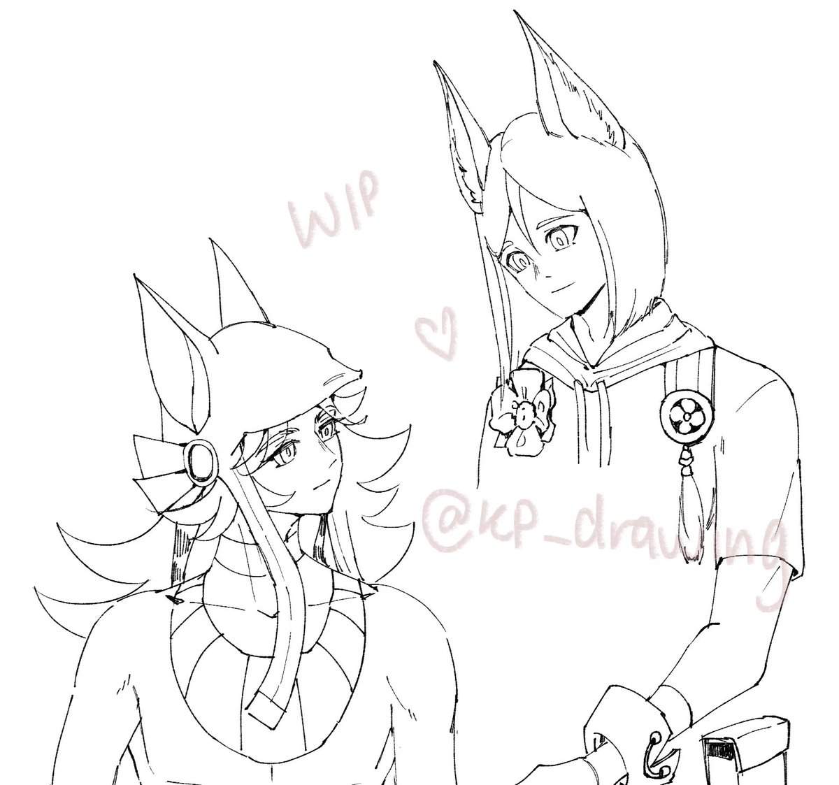 More WIP #cynonari 
Line art for each boys finished! 