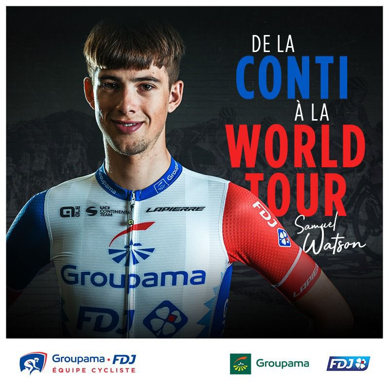 Sam Watson (@samuel_wats0n) on Twitter photo Becoming a professional cyclist is something I’ve dreamt of since I was little.
I’m very proud to say I’m moving to the World Tour ranks with <a href="/GroupamaFDJ/">Équipe Cycliste Groupama-FDJ</a> 🍾
I have many people to thank! Becoming a professional cyclist is something I’ve dreamt of since I was little.
I’m very proud to say I’m moving to the World Tour ranks with <a href="/GroupamaFDJ/">Équipe Cycliste Groupama-FDJ</a> 🍾
I have many people to thank!
