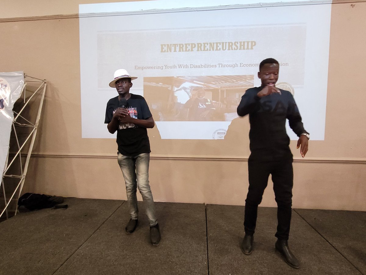 DeafZimTrust's tweet photo. Happening now, Empower entrepreneuship training for young people with  disabilities in Harare.  Advancing youth' skills in the informal sector and strengthening enterpreneurial skills of youth with disabilities in 🇿🇼.
@MKundi21 
@NASCOHZW1 
@LCDZim 
@BrianMalvin 
@OMpslsw https://t.co/SPDObTNugw
