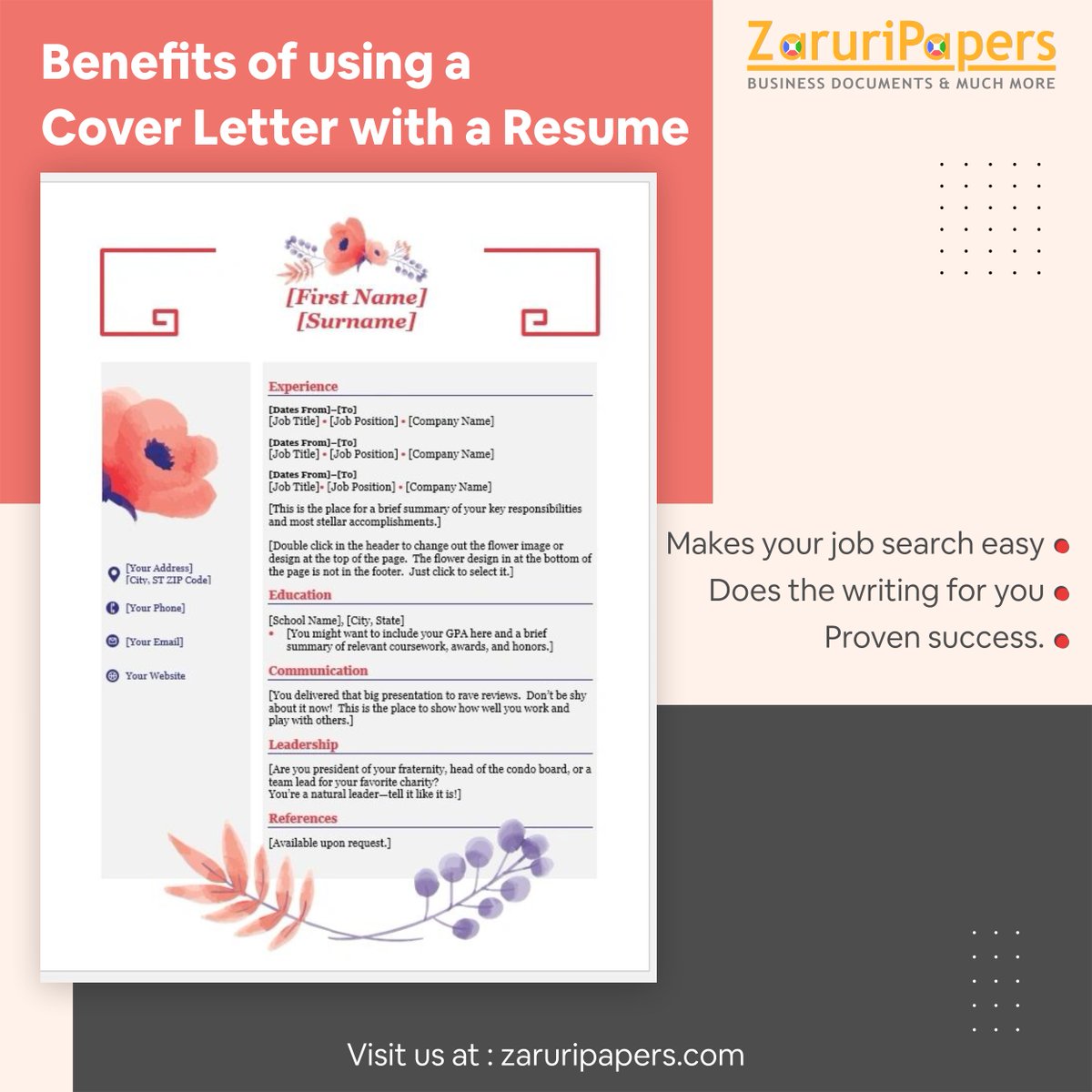 zaruripapers's tweet photo. The cover letter just adds one more star to your resume.
Visit us at https://t.co/wo51CbhefT

#resume #resumetips #resumewriting #resumedesign #resumeservices #resumehelp #resumebuilder #resumeadvice #zaruripapers #paperback #paperwork #presenting #presentingtips #papaertemplates https://t.co/Atg5mIxiJb