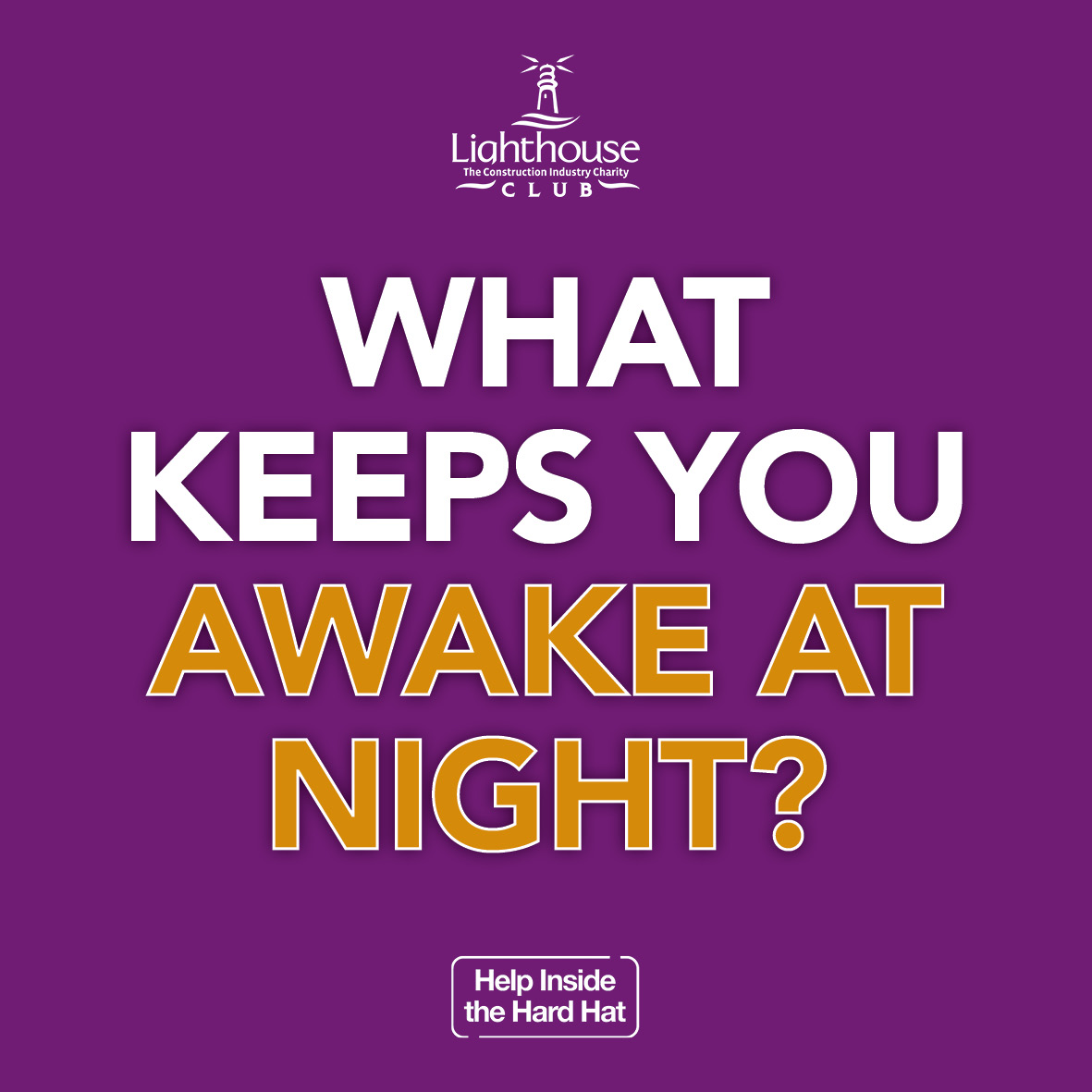 WeAreLHCharity's tweet image. Money worries, workload, job security, family life, social life... we want to know what keeps YOU awake at night?

Lighthouse Club provides support for all areas of emotional, physical and financials concerns. Whatever you are worried about, we have the support ready for you.