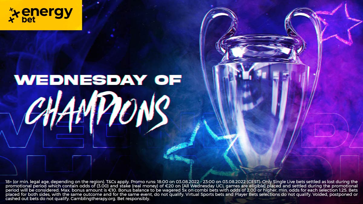 Have your say on who will make it to the Champions League Final this Wednesday and claim up to a £10 Bonus! 😎

👉 bit.ly/3cZ6L4k 

18+ | Play Responsibly | BeGambleAware.org

#EnergyBet #Sportsbetting #Bettingtips #Bettingodds #Promotion #Sportsbook