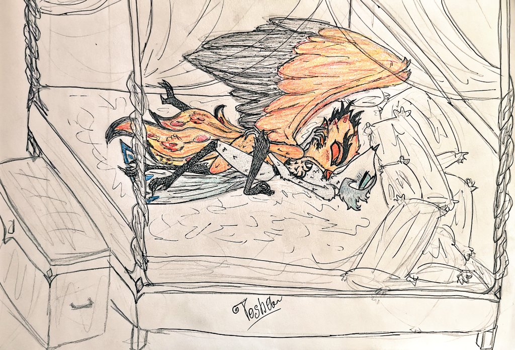 Tosha_666_'s tweet photo. I finally started drawing like this. I like the result.

#Адскийбосс #Хазбинотель #Отельхазбин #Гоэти #Феникс #Демон #Андреалфус #HelluvaBoss #HazbinHotel #HazbinHotelfanart #HelluvaBossfanart #Phoenix #Goetifamily #Goeti #Demon #OC #Andrealphus https://t.co/PhofEDWZvw