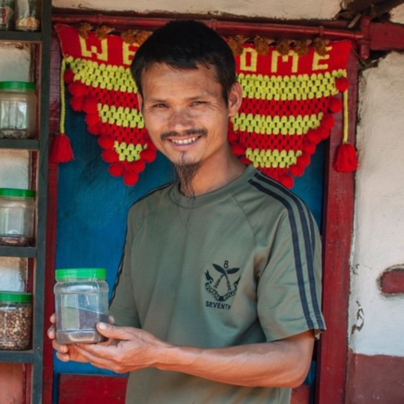 IFAD's tweet photo. After 9 years abroad, Megnath arrived home in #Nepal to find barren, degraded farmlands.

Today, the transformation of his farm is astounding. 

See how permaculture made it possible 🌱🌟