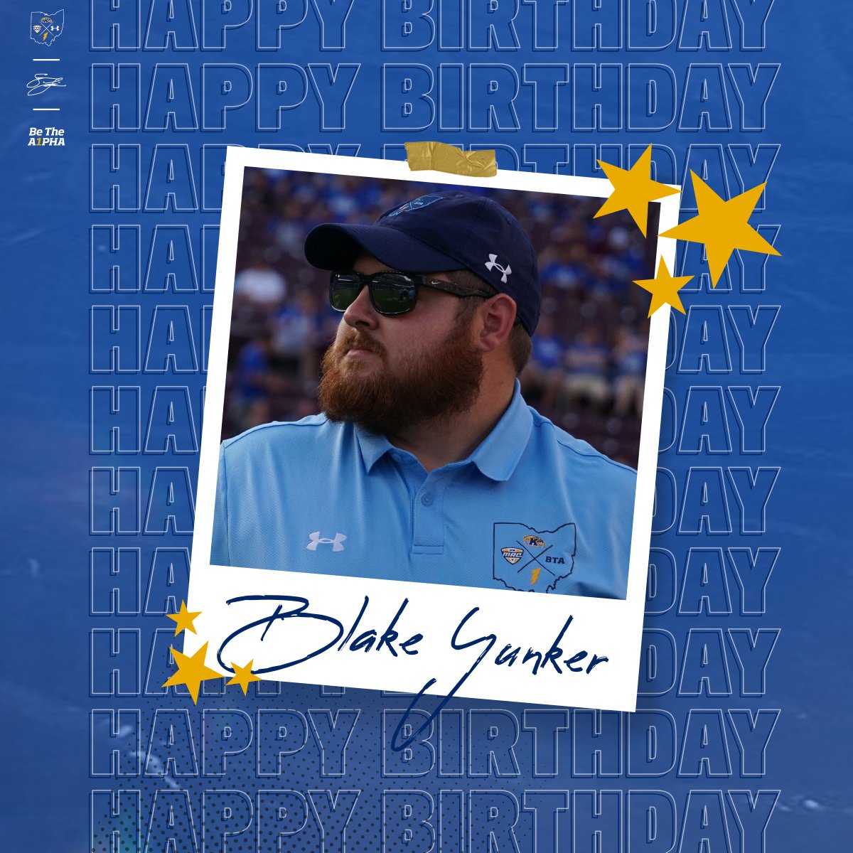 KentStFootball's tweet photo. Happy Birthday to our Video Coordinator, @Blake_Yunker⚡️

#TheHunt🐺| #BeTheAlpha🦅 https://t.co/FIAEPRJypW