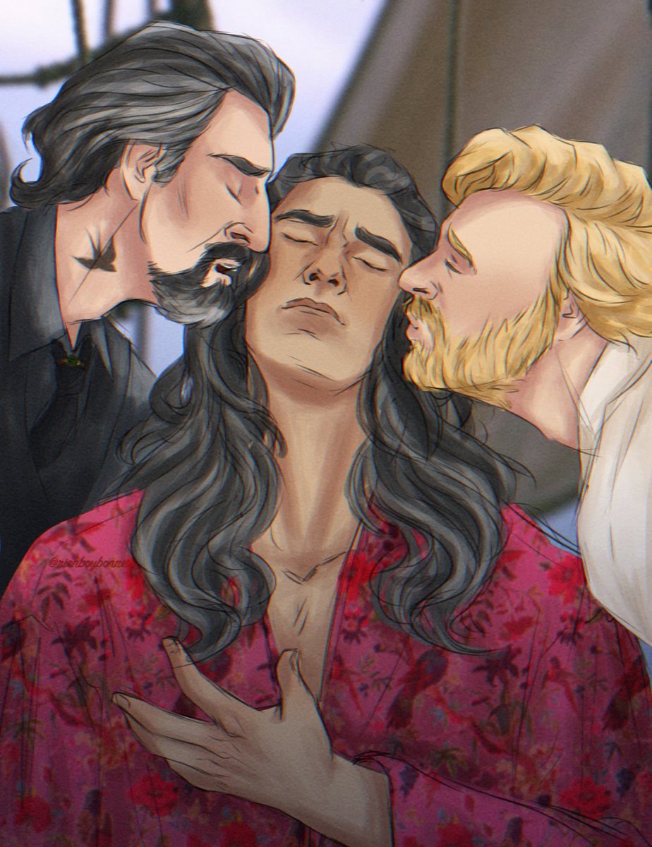 Three is better than two 
.
.
.
#ourflagmeansdeathfanart #ourflagmeansdeath #izzyhands #stedebonnet #edwardteach