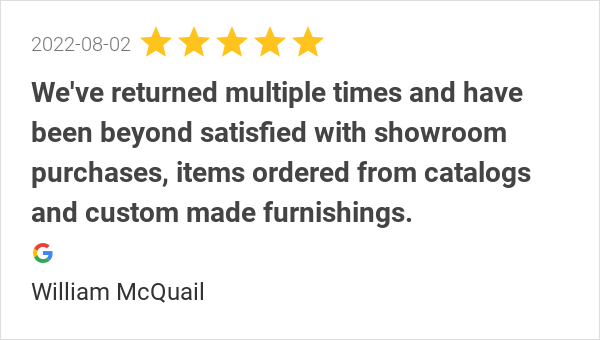 TheTableLady's tweet image. New 5.0-star Review: "We've returned multiple times and have been beyond satisfied with showroom purchases,...