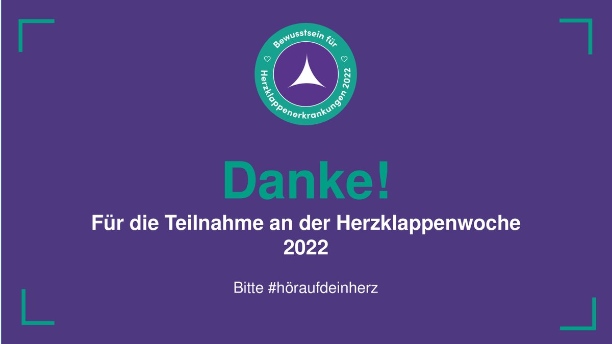 MHerzklappe's tweet photo. Danke, für Eure Teilnahme an der ❤️Internationalen Herzklappenwoche 2022❤️
Wollt ihr mehr wissen über Früherkennung, Diagnose, Behandlung und Nachsorge von Herzklappenerkrankungen, dann geht auf unsere Website https://t.co/Q9l0fbbToN
#höraufdeinherz #ValveWeek22 https://t.co/nQv7Edrb0d