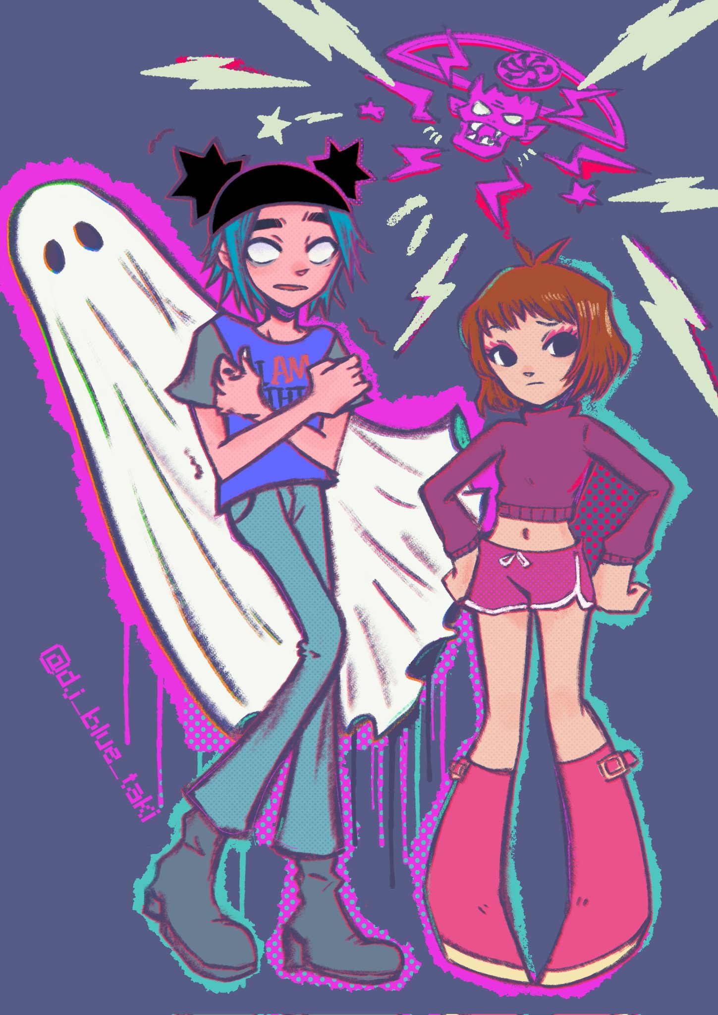 ﾀｷ on Twitter "👻Cracker Island 2D and Noodle crackerisland gorillaz