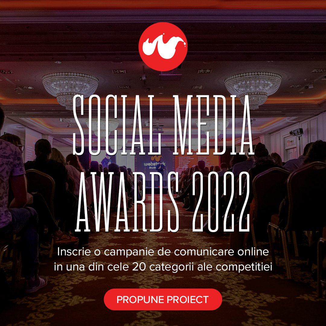 Webstock Awards 2022 aduce pe scena sa cele mai bune si creative proiecte si campanii din social media.

🚀 Inscrierile sunt deschise pana pe 1 septembrie 👉webstockawards.ro 

#webstockro #webstock2022 #webstock22 #webstockawards